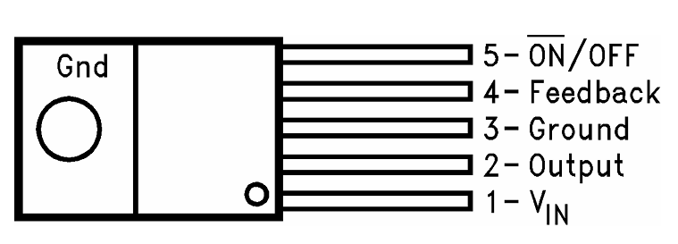 LM2576 Pinout Through Hole TO-220